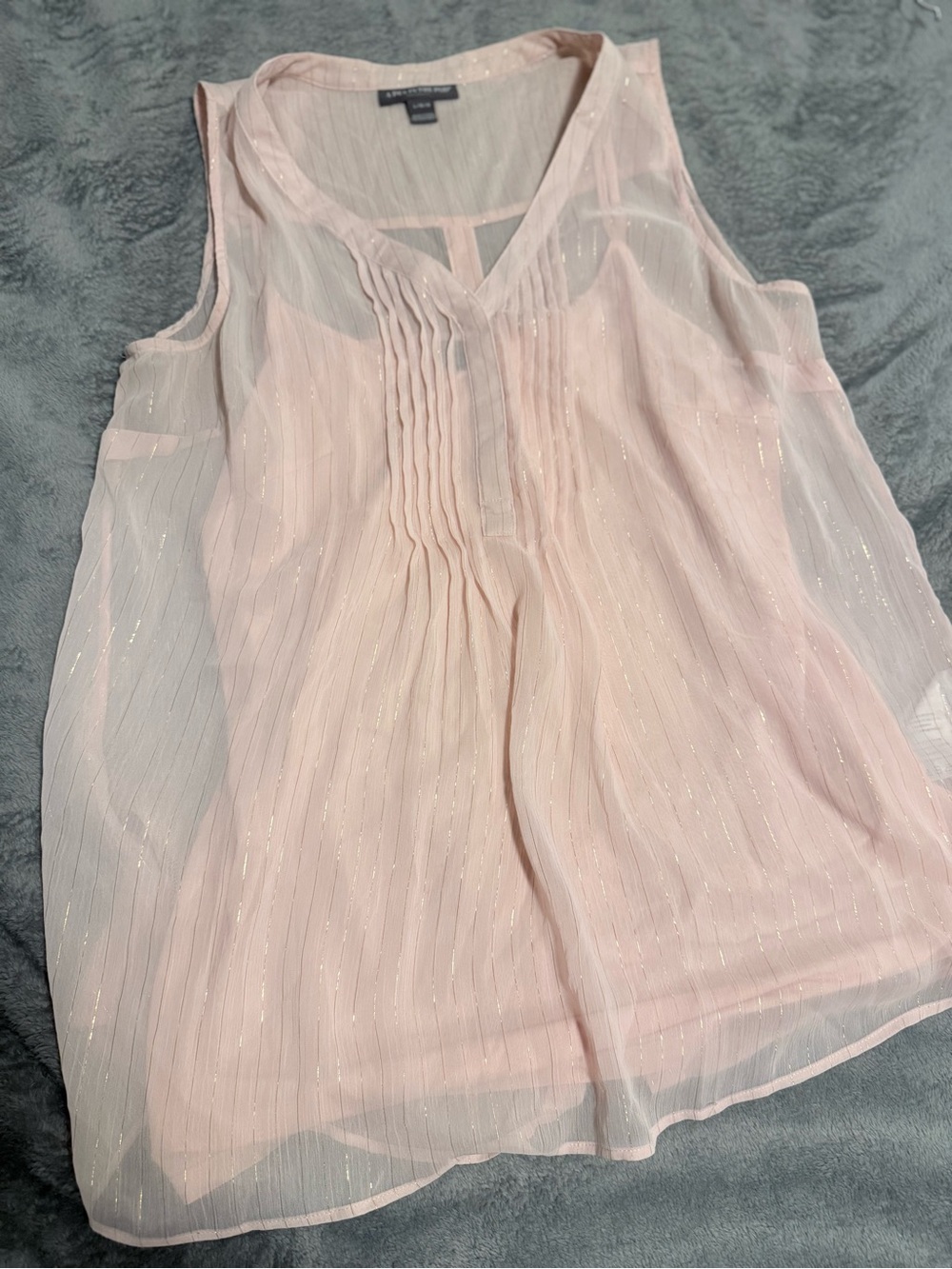A Pea in the Pod Maternity Blush Pink Sleeveless Blouse